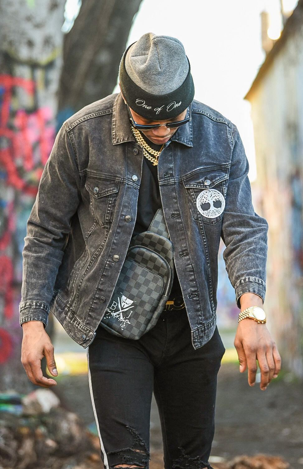 Black Hendrix-Black denim jacket